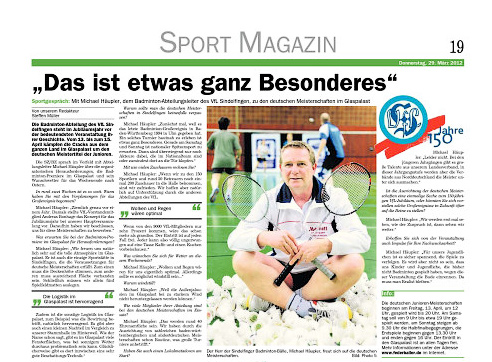 Sindelfinger Zeitung SZ/BZ vom 29. Mrz 2012